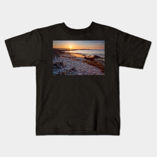 Port Eynon Bay, Gower, Wales Kids T-Shirt